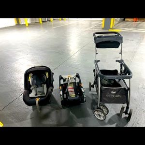 Used Car seat for new born with stroller.